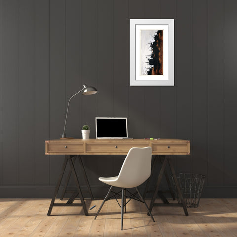 Give Or Take I White Modern Wood Framed Art Print with Double Matting by Douglass, Farrell