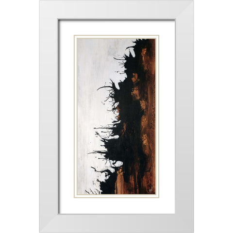 Give Or Take I White Modern Wood Framed Art Print with Double Matting by Douglass, Farrell