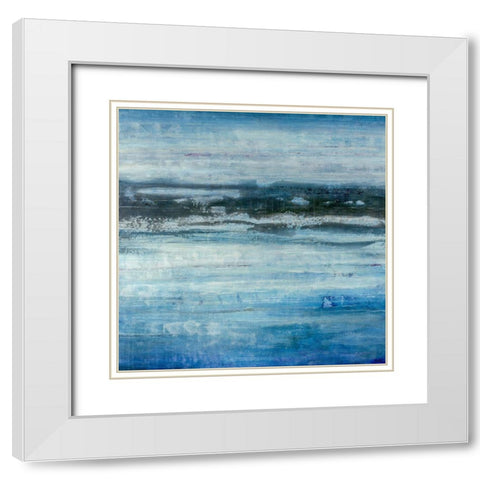 Aquatic Life White Modern Wood Framed Art Print with Double Matting by Schicker, Joshua