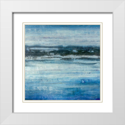 Aquatic Life White Modern Wood Framed Art Print with Double Matting by Schicker, Joshua