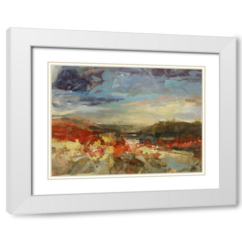 Landscape Study White Modern Wood Framed Art Print with Double Matting by Maas, Jodi