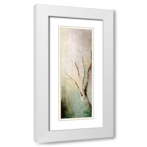 Seasons I White Modern Wood Framed Art Print with Double Matting by Taylor, Kari
