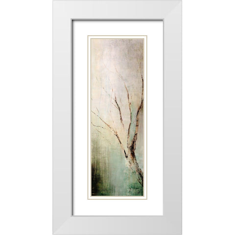 Seasons I White Modern Wood Framed Art Print with Double Matting by Taylor, Kari