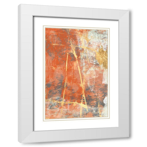 Terre Cotta Lace II White Modern Wood Framed Art Print with Double Matting by Goldberger, Jennifer