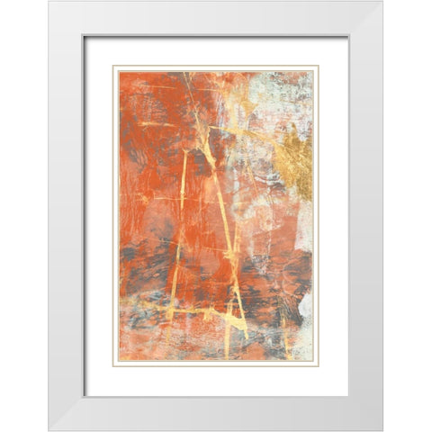 Terre Cotta Lace II White Modern Wood Framed Art Print with Double Matting by Goldberger, Jennifer