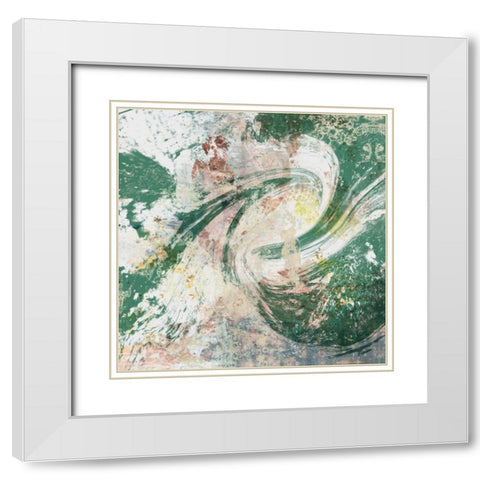 Emerald Aerial White Modern Wood Framed Art Print with Double Matting by Goldberger, Jennifer