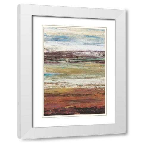 Plum Vista I White Modern Wood Framed Art Print with Double Matting by OToole, Tim