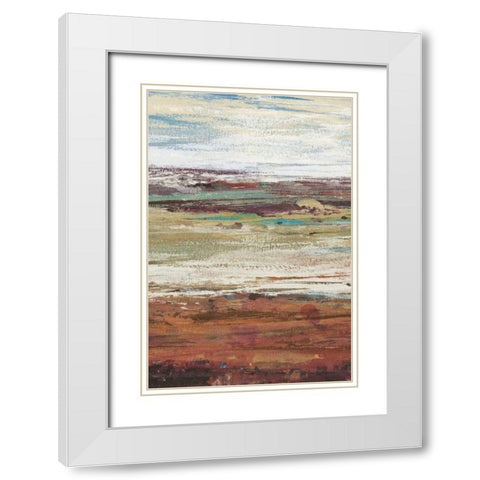 Plum Vista II White Modern Wood Framed Art Print with Double Matting by OToole, Tim