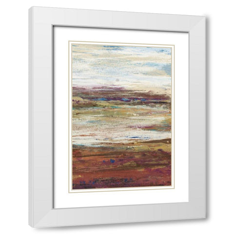 Plum Vista III White Modern Wood Framed Art Print with Double Matting by OToole, Tim