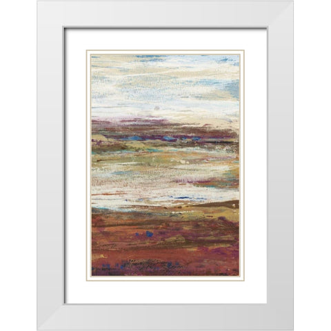 Plum Vista III White Modern Wood Framed Art Print with Double Matting by OToole, Tim