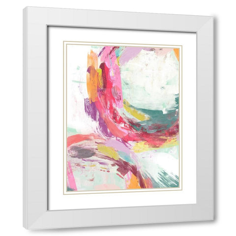 Radiant Festival I White Modern Wood Framed Art Print with Double Matting by Studio W