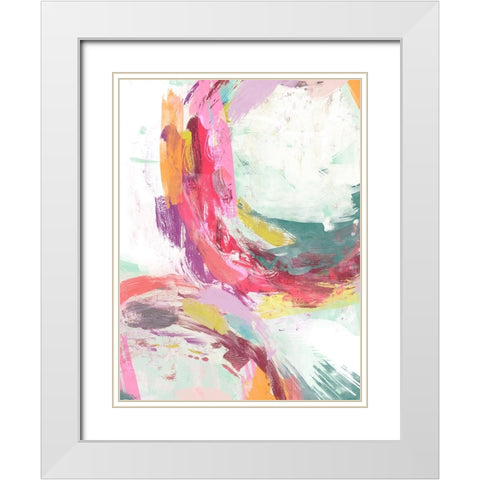 Radiant Festival I White Modern Wood Framed Art Print with Double Matting by Studio W