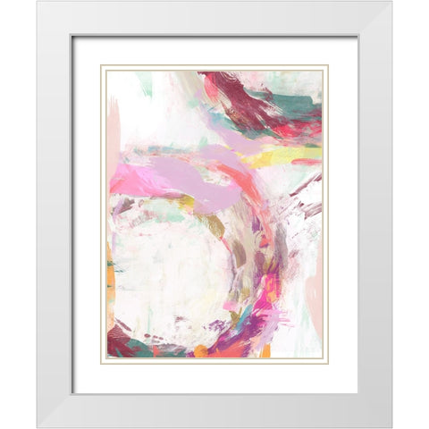 Radiant Festival II White Modern Wood Framed Art Print with Double Matting by Studio W