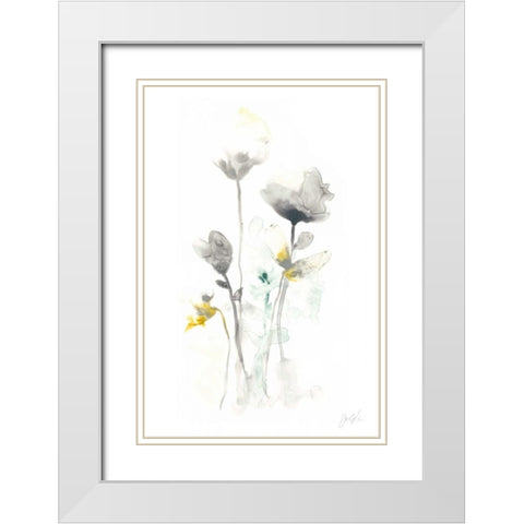 Stem Illusion I White Modern Wood Framed Art Print with Double Matting by Vess, June Erica