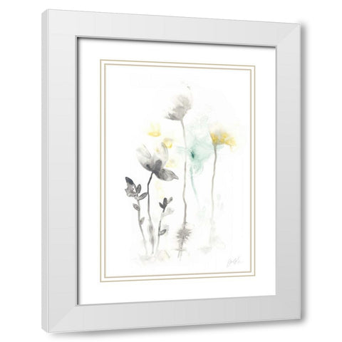 Stem Illusion II White Modern Wood Framed Art Print with Double Matting by Vess, June Erica