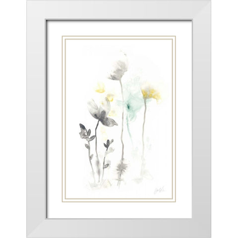 Stem Illusion II White Modern Wood Framed Art Print with Double Matting by Vess, June Erica