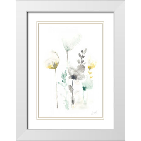 Stem Illusion III White Modern Wood Framed Art Print with Double Matting by Vess, June Erica