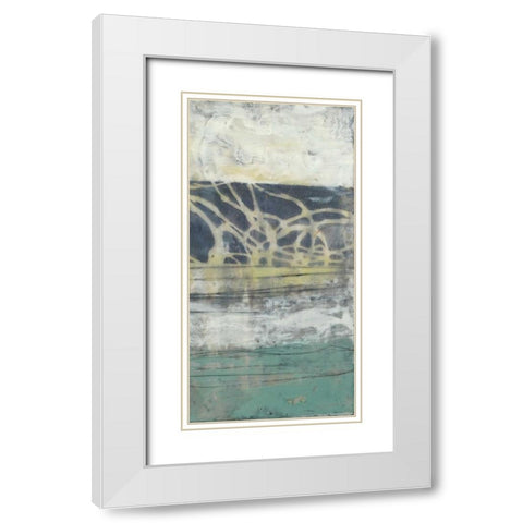Lines and Waves II White Modern Wood Framed Art Print with Double Matting by Goldberger, Jennifer