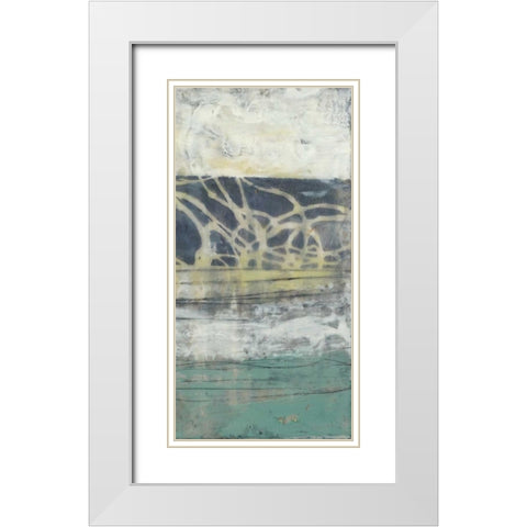Lines and Waves II White Modern Wood Framed Art Print with Double Matting by Goldberger, Jennifer
