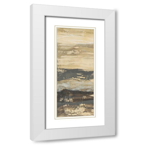 Terre Umber I White Modern Wood Framed Art Print with Double Matting by Goldberger, Jennifer