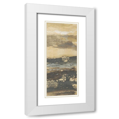 Terre Umber III White Modern Wood Framed Art Print with Double Matting by Goldberger, Jennifer
