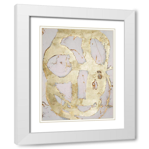 Ace of Spades in Gold III White Modern Wood Framed Art Print with Double Matting by Ashley, Erin