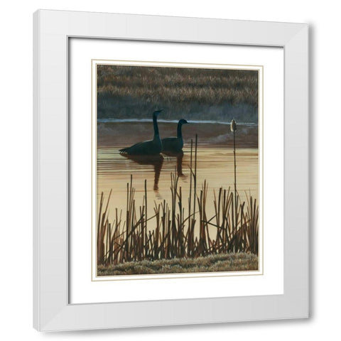 First Light I White Modern Wood Framed Art Print with Double Matting by Szatkowski, Fred