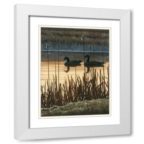 First Light II White Modern Wood Framed Art Print with Double Matting by Szatkowski, Fred