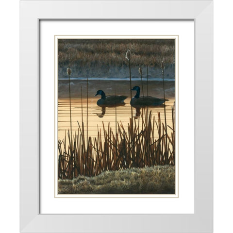 First Light II White Modern Wood Framed Art Print with Double Matting by Szatkowski, Fred