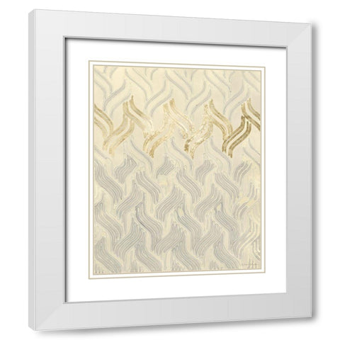 Chenille I White Modern Wood Framed Art Print with Double Matting by Lam, Vanna