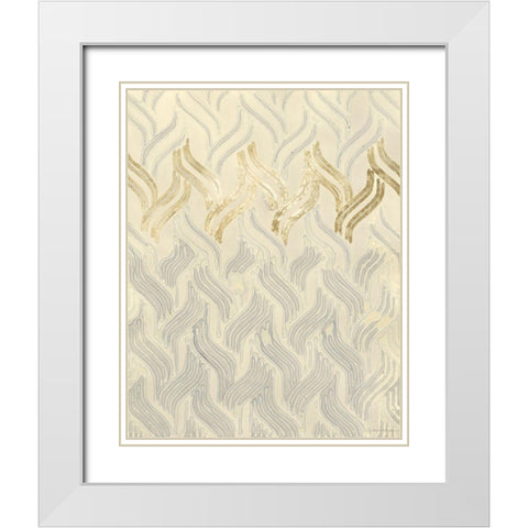 Chenille I White Modern Wood Framed Art Print with Double Matting by Lam, Vanna