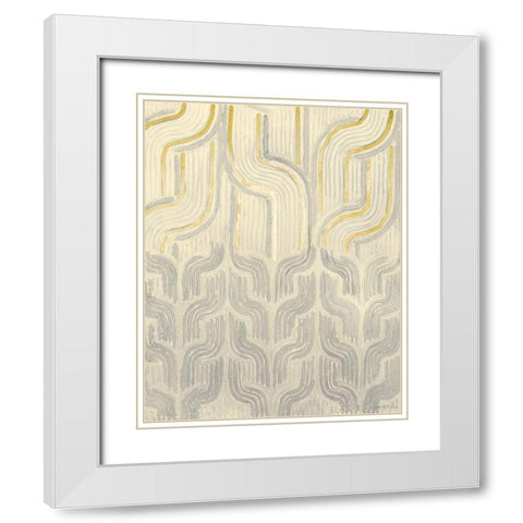 Chenille II White Modern Wood Framed Art Print with Double Matting by Lam, Vanna