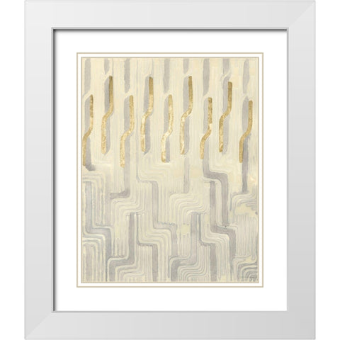 Chenille Iii White Modern Wood Framed Art Print with Double Matting by Lam, Vanna