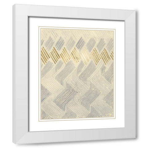 Chenille IV White Modern Wood Framed Art Print with Double Matting by Lam, Vanna