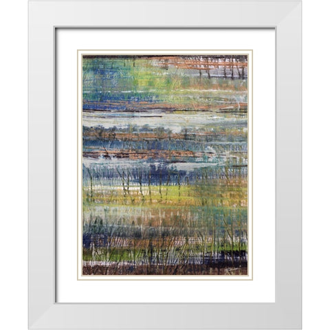 Rushes II White Modern Wood Framed Art Print with Double Matting by Butler, John