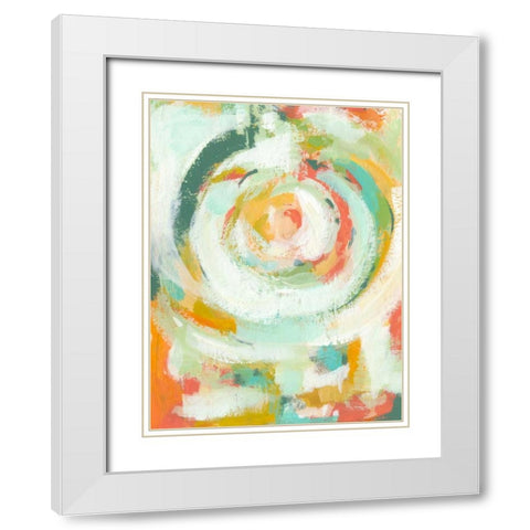 Pop Blossom I White Modern Wood Framed Art Print with Double Matting by Zarris, Chariklia