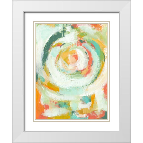 Pop Blossom I White Modern Wood Framed Art Print with Double Matting by Zarris, Chariklia