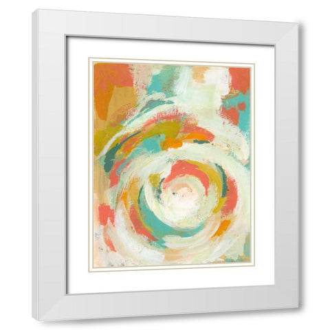 Pop Blossom II White Modern Wood Framed Art Print with Double Matting by Zarris, Chariklia