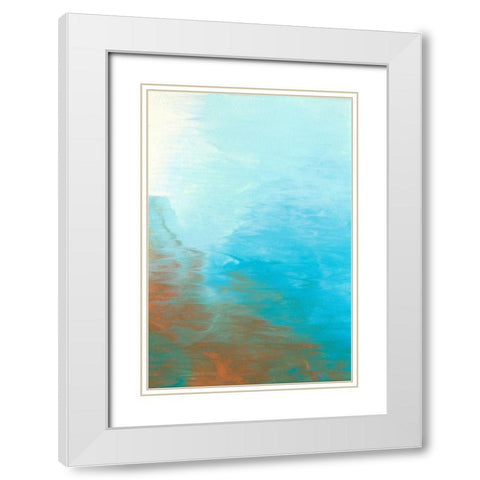 Neptune Sky I White Modern Wood Framed Art Print with Double Matting by Lam, Vanna