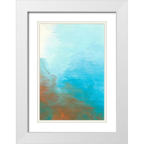 Neptune Sky I White Modern Wood Framed Art Print with Double Matting by Lam, Vanna