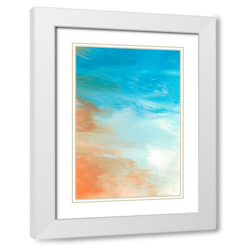 Neptune Sky II White Modern Wood Framed Art Print with Double Matting by Lam, Vanna