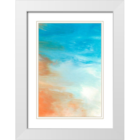 Neptune Sky II White Modern Wood Framed Art Print with Double Matting by Lam, Vanna
