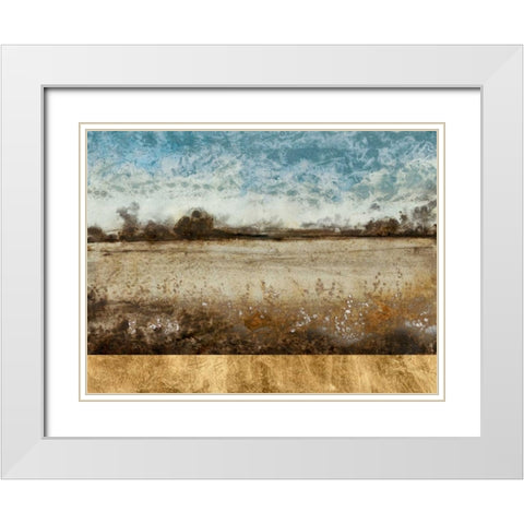 Infinite Pasture White Modern Wood Framed Art Print with Double Matting by OToole, Tim