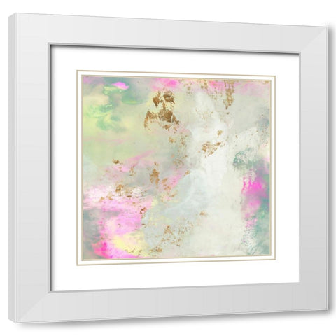 Pastel Swoop II White Modern Wood Framed Art Print with Double Matting by Goldberger, Jennifer