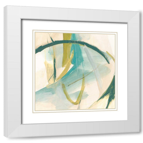 Vertigo Note I White Modern Wood Framed Art Print with Double Matting by Vess, June Erica