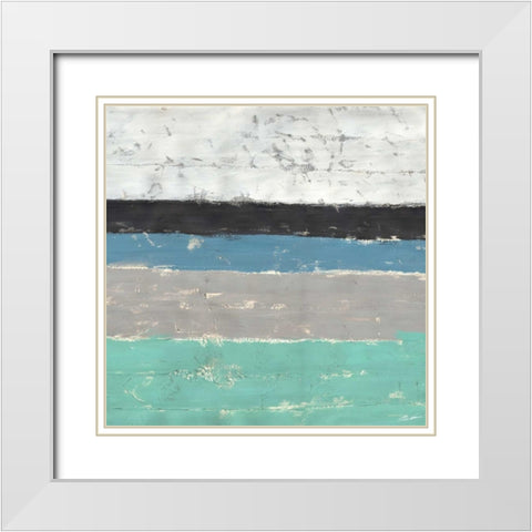 Seawall I White Modern Wood Framed Art Print with Double Matting by Butler, John