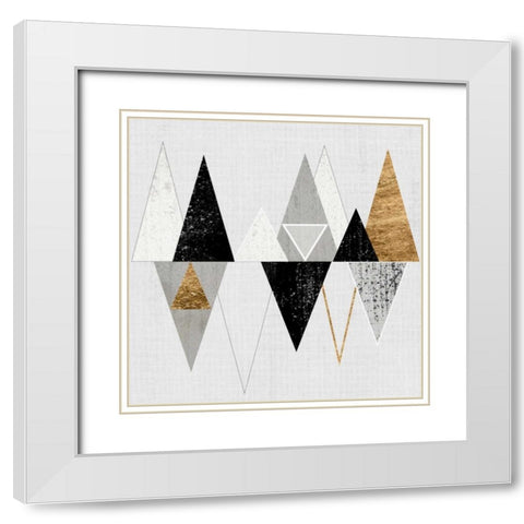 Range I White Modern Wood Framed Art Print with Double Matting by Fagalde, Jarman