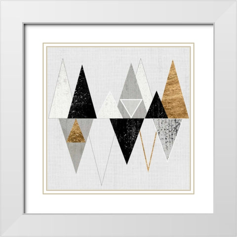 Range I White Modern Wood Framed Art Print with Double Matting by Fagalde, Jarman