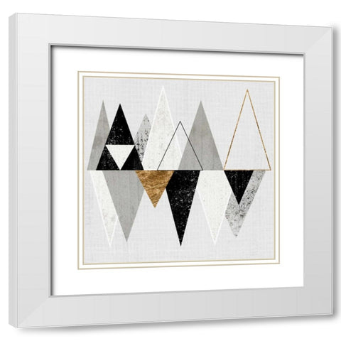 Range II White Modern Wood Framed Art Print with Double Matting by Fagalde, Jarman