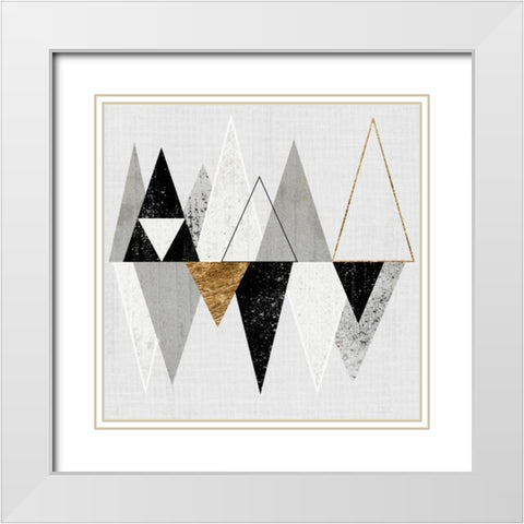 Range II White Modern Wood Framed Art Print with Double Matting by Fagalde, Jarman